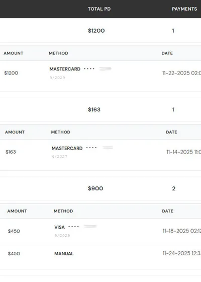 Send Final Payment Link screenshot